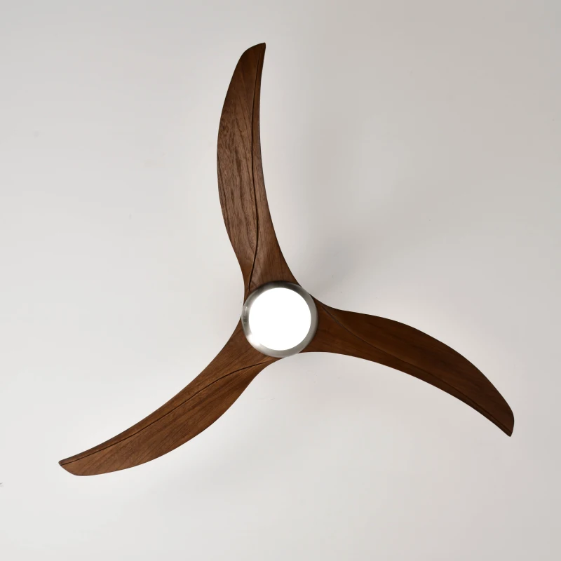 52" Ceiling Fan with Light and Remote Control, Noiseless Reversible Motor, 6 Speeds, 3 Color Settings, for Indoor/Outdoor Use, Nickel