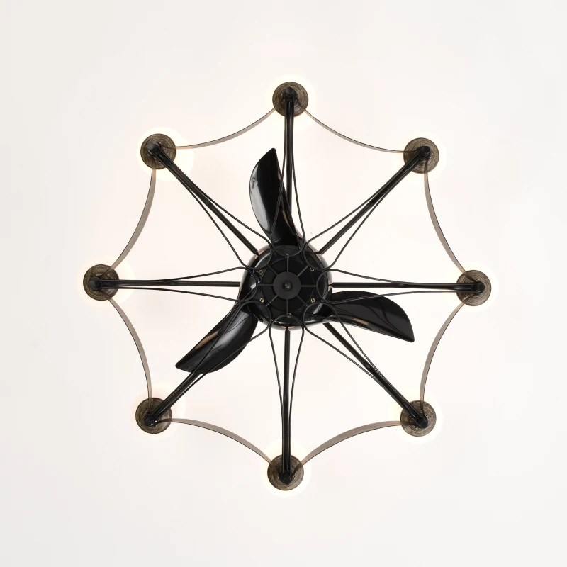 33" Chandelier Ceiling Fan with Remote, 6 Wind Speeds, Reversible Motor, and Silent Operation for Bedroom, Dining Room, Living Room, Kitchen, Farmhouse, Wood