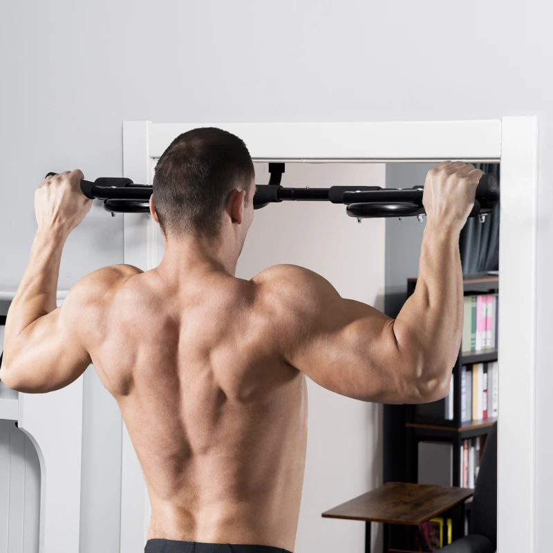 Soozier Doorway Pull Up Bar, Multifunctional Chin Up Bar, Door Exercise Equipment for Home Gym