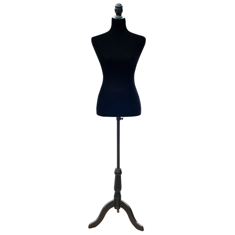 HOMCOM Female Dress Form Mannequin Stand Torso Dressmaker Display Fashion Design Stand (Black)