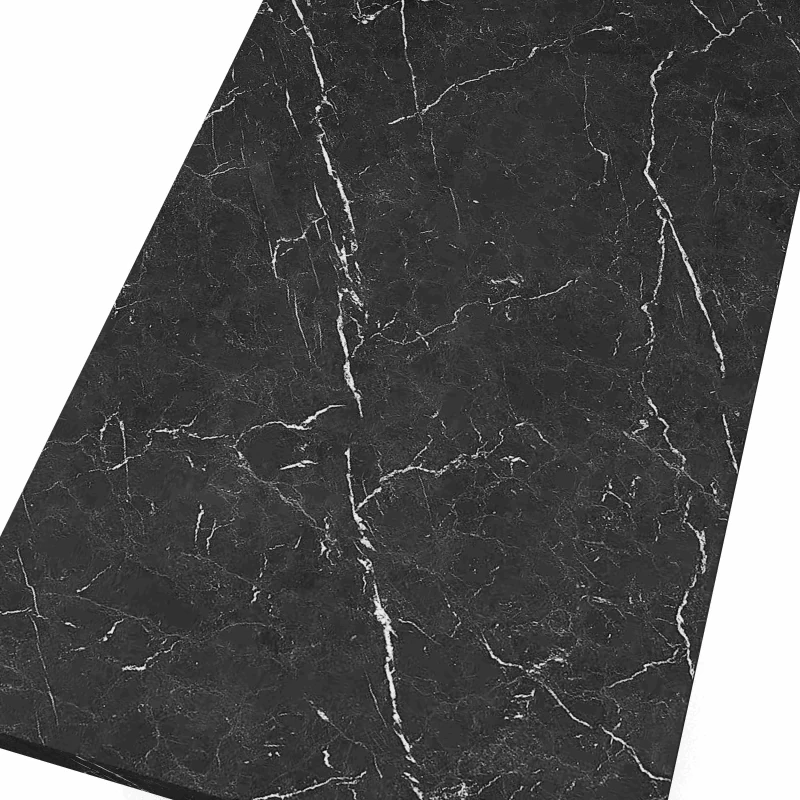 70.87" Modern Square Dining Table with Printed Black Marble Table Top and X-Shape Metal Legs, Easy Assembly, 220 lbs Weight Capacity, Black