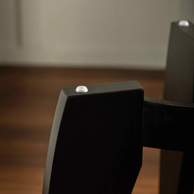 Retro Patchwork Round Coffee Table with Scattered Pattern Tabletop and Crossed Cedar Legs, 39.37" x 39.37" x 29.92", 220 lbs Weight Capacity, Brown