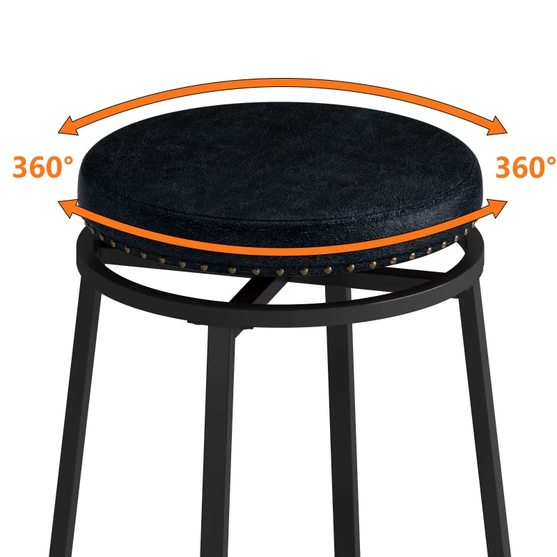 3-Drawer Long Dining Table Set with Power Outlets, Circular PU Stools, Easy Assemble, 60.24"L x 15.75"W x 35.43"H, Black