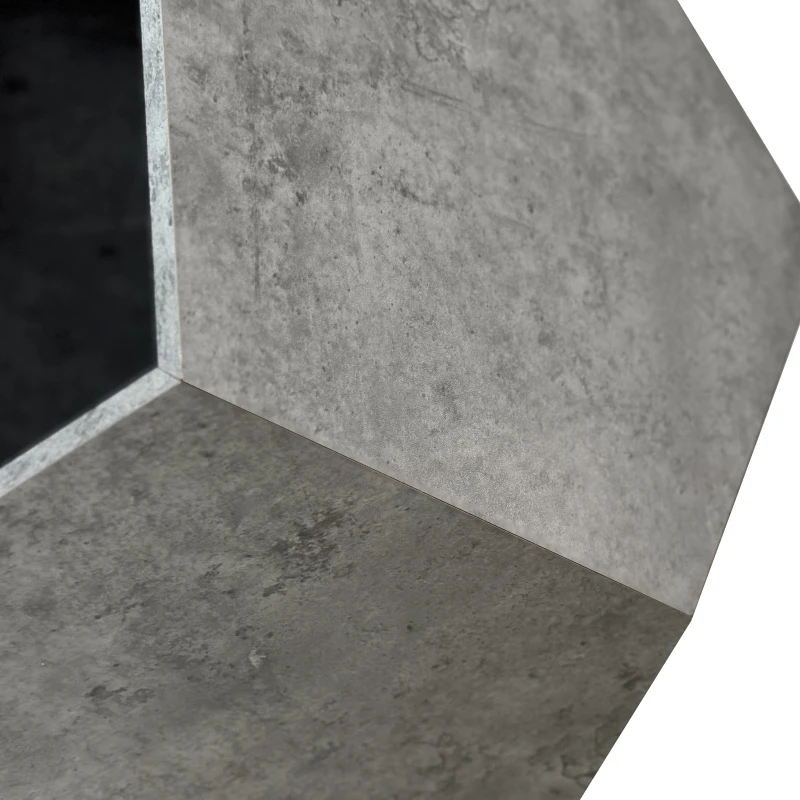 Modern Pet Furniture Cat Litter Side Table, Multifunctional MDF Sofa Side Table and Planter, 25.98" x 25.98" x 21.07", Cement Gray