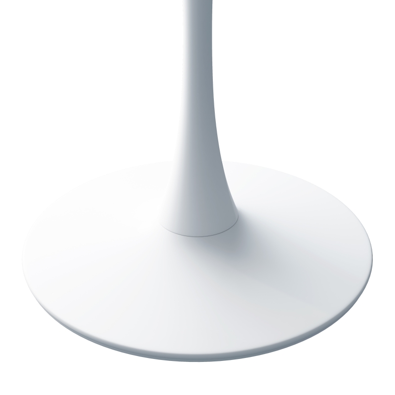 31.5" Modern Octagonal Coffee Table with MDF Top and Metal Base, Easy Assembly, 220 lbs Weight Capacity, White