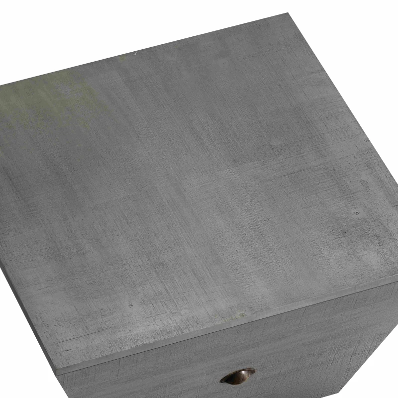 33.46" Ladder-Shaped Coffee Table with Drawer, High-Quality MDF, 200 lbs Load Capacity, Easy Assembly, 33.46"L x 33.46"W x 16.93"H, Gray