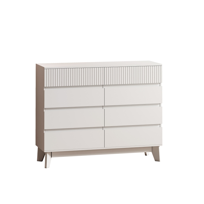 8-Drawer Storage Cabinet with Decorative Finish, Easy Assembly, Durable MDF Construction, Ample Storage Space, 47.24"x15.35"x37.8", White