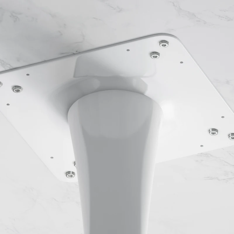 31.5" Modern Hexagonal Coffee Table with White Printed Marble Top, Metal Base, and Easy Assembly for Dining Room, Kitchen, and Living Room, White Marble