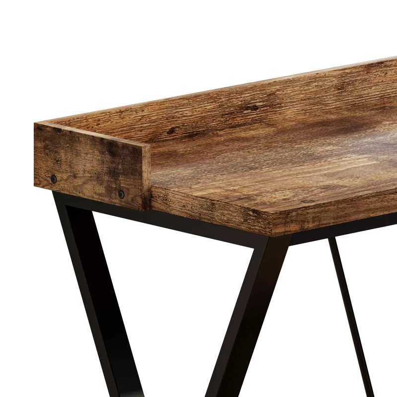 Modern Design Kitchen Dining Table Set with X-Shaped Legs, 3 Stools, Easy Assembly, 58.27"x16.34"x37.6", Natural