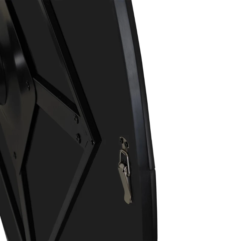 42.13" Modern Round Dining Table with Patchwork Solid Wood Veneer Top, Metal Base, and 220 lbs Weight Capacity, Black