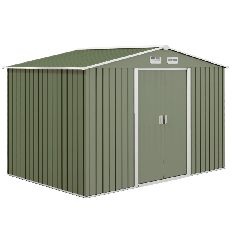 Outsunny 9' x 6.5' x 6.5' Outdoor Backyard Garden Tool Shed with 