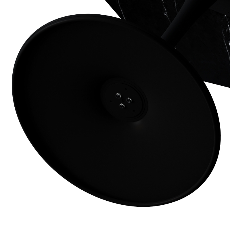 31.5" Modern Octagonal Coffee Table with Printed Black Marble Table Top, Metal Base, Easy Assembly, and High Load-Bearing Capacity, marble