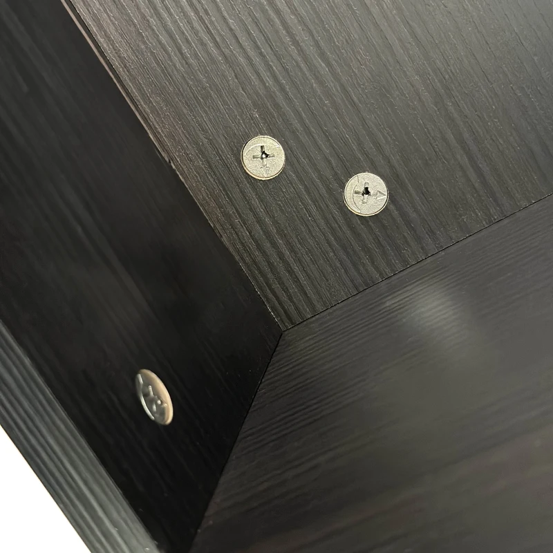 Hexagonal Coffee Table Set, 2-Piece Side Table Nightstand with Storage Shelves, Versatile Modern Design, 47.24" x 23.62" x 15.75", Black Brown