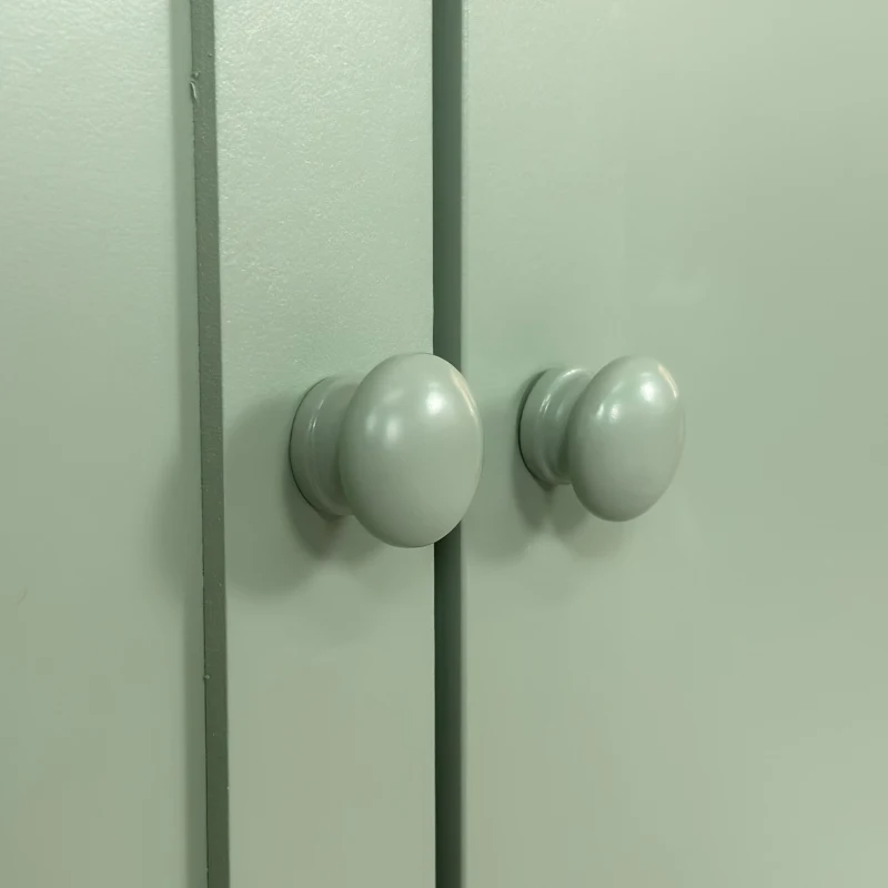 4-Door Intaglio Storage Cabinet with Pine Legs, Solid Wood Pulls, Adjustable Shelves, and MDF, 59.06"L x 15.75"W x 32.43"H, Mint Green