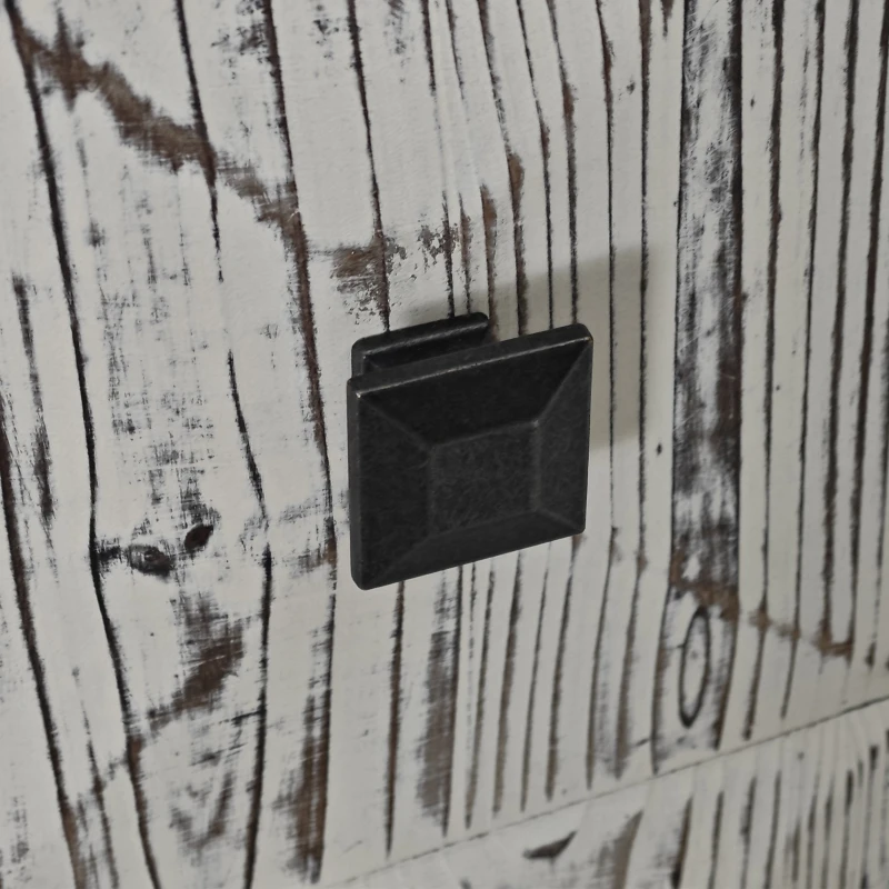 59.84" 4-Door Vintage Sideboard, Freestanding Storage Cabinet with Adjustable Shelves and Metal Handles for Living Room, Office, Bedroom, Black