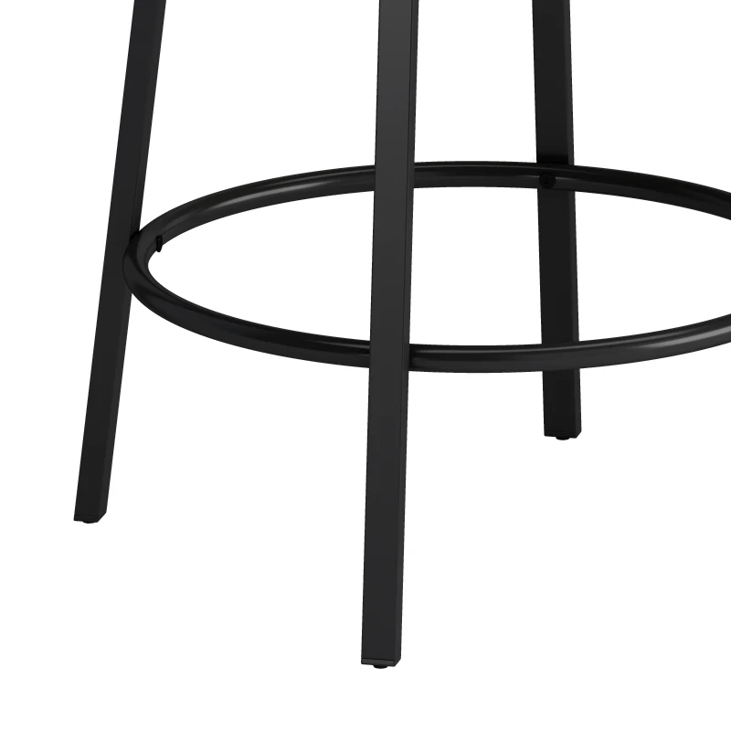 3-Drawer Long Dining Table Set with Power Outlets, Circular PU Stools, Easy Assembly, 60.24"x15.75"x35.43", Brown