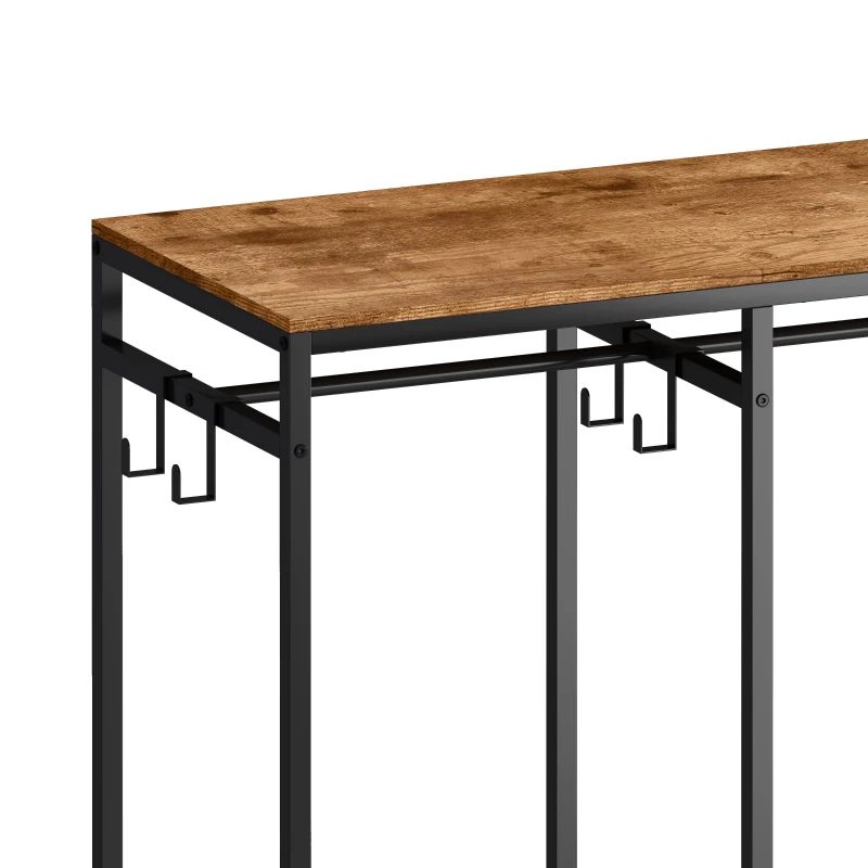 Portable Wardrobe Clothes Rack, Freestanding Clothing Rack with Bottom Mesh Storage, Premium Oxford Cloth Bag, 47.24"L x 15.75"W x 72.05"H, Black+Brown