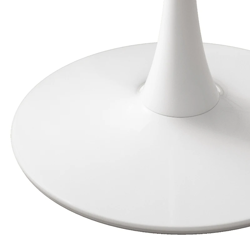32" Modern Round Dining Table with Printed White Marble Top, Metal Base, Easy Assembly and Maintenance, 220 lbs Weight Capacity, marble