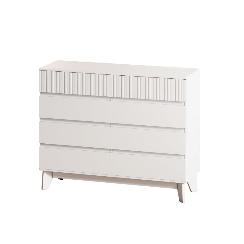 8-Drawer Storage Cabinet with Decorative Finish, Easy Assembly, Durable MDF Construction, Ample Storage Space, 47.24"x15.35"x37.8", White
