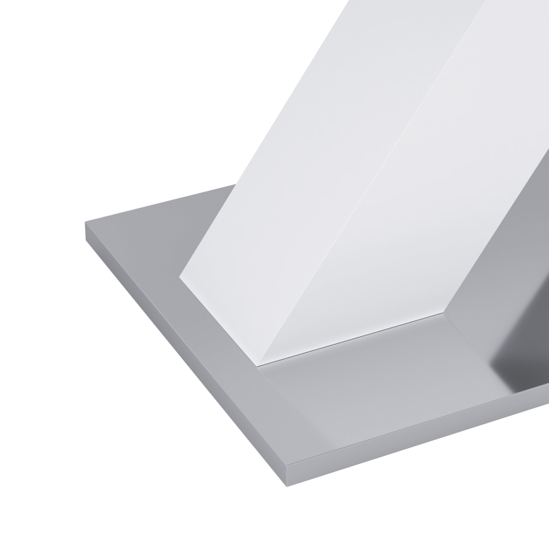 Modern Square Dining Table, Stretchable MDF Table Top with X-Shape Metal Base, 62.99"L x 31.5"W x 30.12"H, 220 lbs Capacity, White