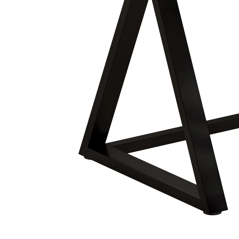 Modern Design Kitchen Dining Table Set with X-Shaped Legs, 3 Stools, Easy Assembly, 58.27"x16.34"x37.6", Natural