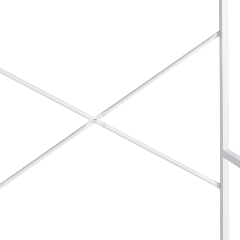 Portable Wardrobe Clothes Rack, Freestanding Clothing Rack with Bottom Mesh Storage and Oxford Cloth Bag, 47.24"L x 15.75"W x 72.05"H, White