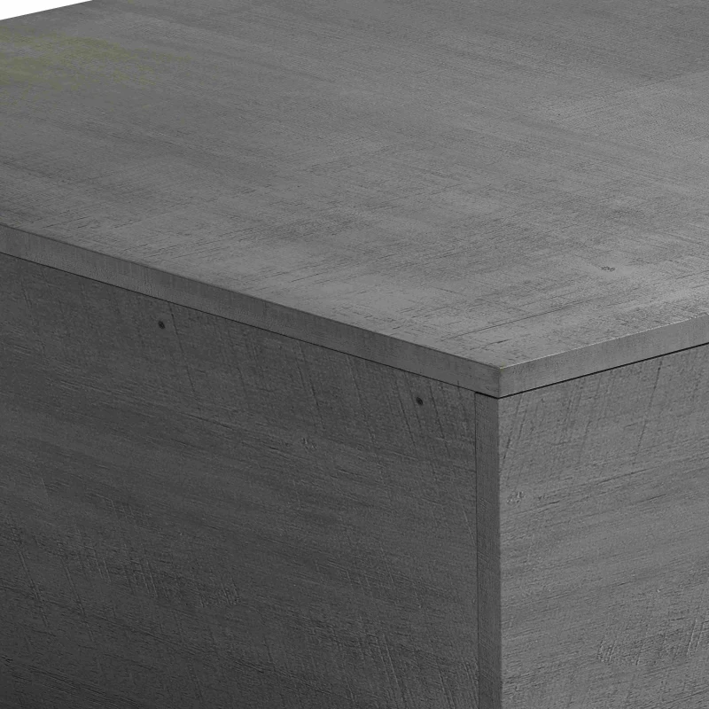 33.46" Ladder-Shaped Coffee Table with Drawer, High-Quality MDF, 200 lbs Load Capacity, Easy Assembly, 33.46"L x 33.46"W x 16.93"H, Gray