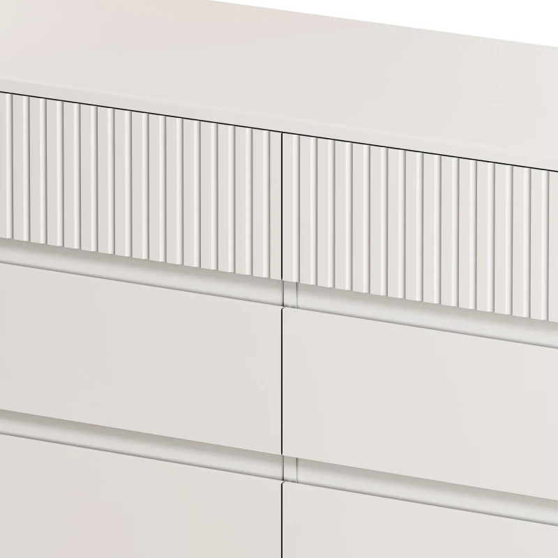 8-Drawer Storage Cabinet with Decorative Finish, Easy Assembly, Durable MDF Construction, Ample Storage Space, 47.24"x15.35"x37.8", White