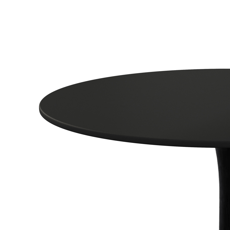 42.12" Modern Round Dining Table with MDF Top and Metal Base, Sturdy and Durable, Easy Assembly and Maintenance, Black