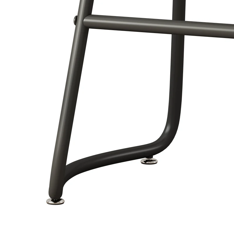 29.53" Minimalist Bar Stools Set of 2, Counter Height, Pine Wood and Iron Frame, Ergonomic Design, 250 lbs Capacity, Easy Assembly, Wood