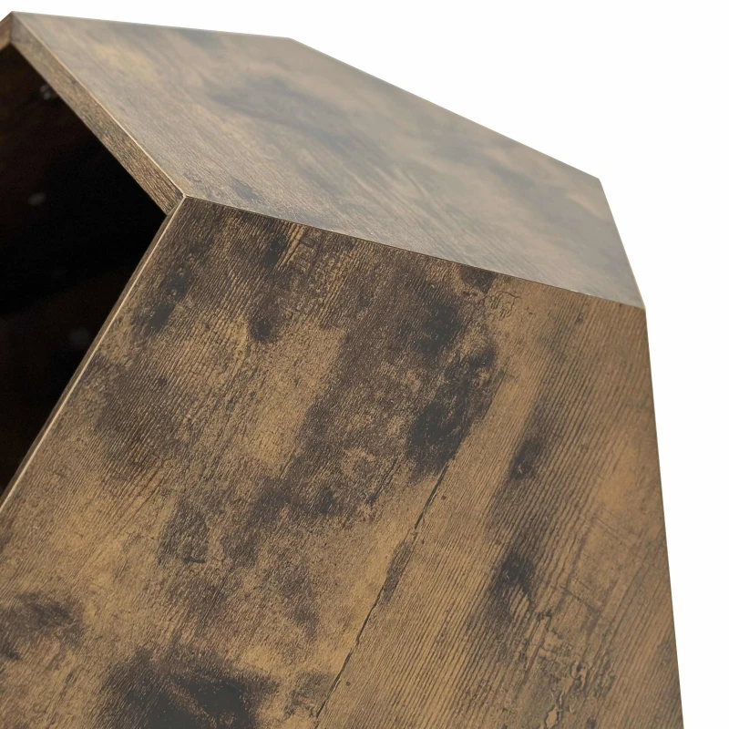 Modern Pet Furniture Cat Kennel Side Table, Multi-Purpose MDF Table with Adjustable Shelves, 25.98'' x 25.98'' x 21.07'', Antique brown