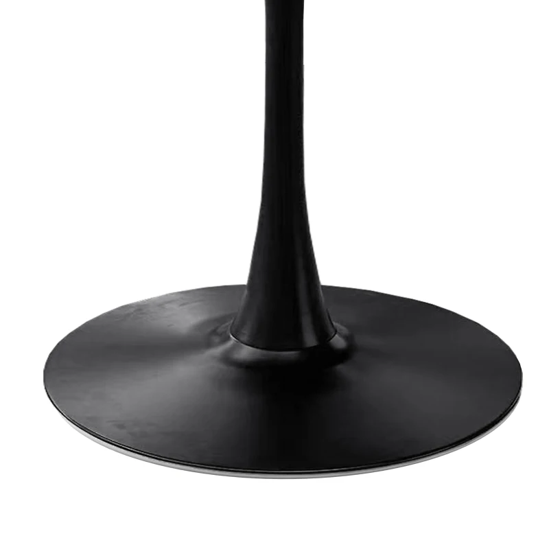42.12" Modern Round Dining Table with MDF Top and Metal Base, Sturdy and Durable, Easy Assembly and Maintenance, Black