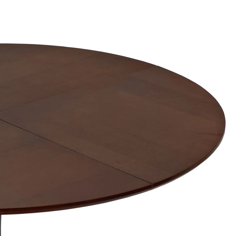 47.24" Modern Round Dining Table with Solid Wood Grain Top, Metal Base, and Easy Assembly, 220 lbs Weight Capacity, Brown Oak