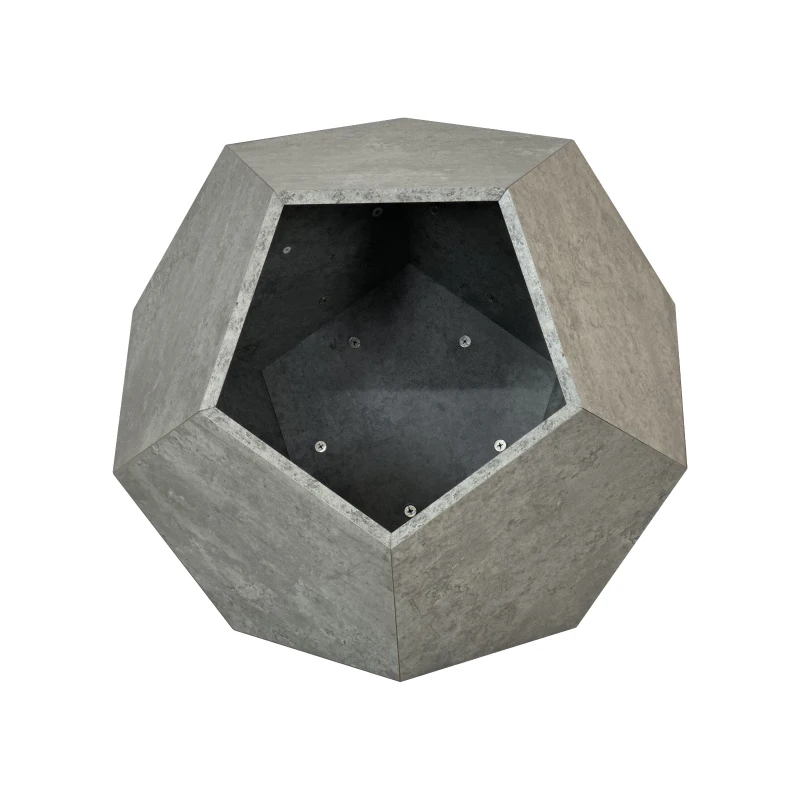 Modern Pet Furniture Cat Litter Side Table, Multifunctional MDF Sofa Side Table and Planter, 25.98" x 25.98" x 21.07", Cement Gray
