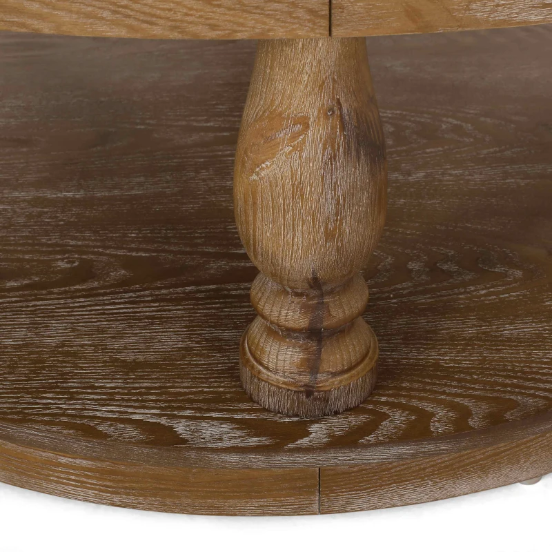 Vinsetto Round Ottoman with Cushioned Top, Sturdy Frame, and Space-Saving Design, 40" L x 40" W x 20" H, Beige