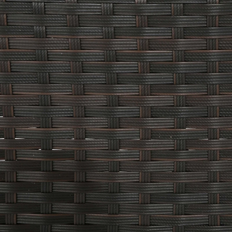 Vinsetto Swivel Club Chair Set of 2 with Water-Resistant Cushions, Outdoor Patio Furniture with Water-Resistant Cushions and Durable Rattan and Iron Construction, 29.5" L x 33" W x 35.75" H, Brown