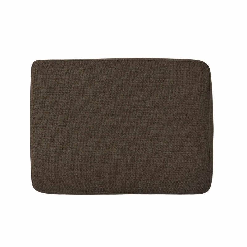 Fabric Ottoman with Contemporary Design, Smooth Upholstery, Versatile Use, Birch Wood Legs, 24" W x 18" D x 16" H, Chocolate