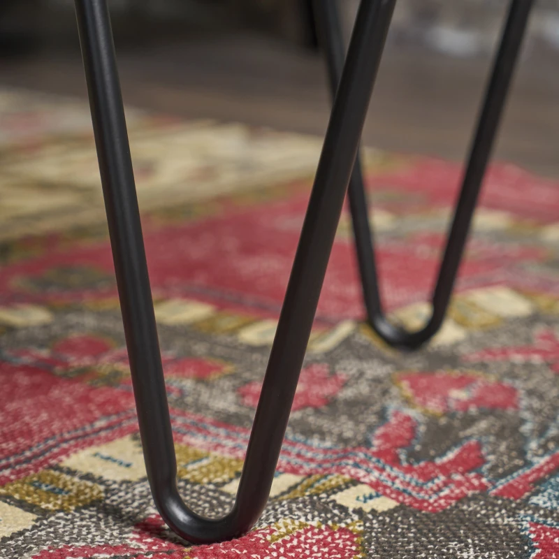 Stylish Bedroom Bench with Padded Seat Cushion, Upturned Wide U Shape, Light Assembly Required, 47.25" L x 15.75" W x 16.5" H, Navy Blue