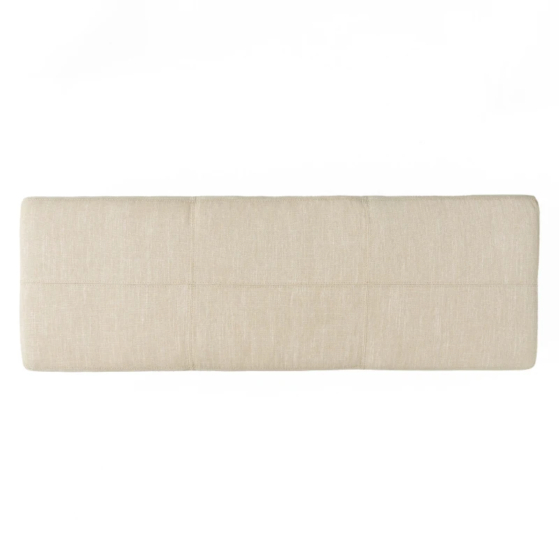 Storage Ottoman with Contemporary Design, Upholstered Seating, Versatile Storage Bench, 51.25" L x 17.5" W x 16.25" H, Light beige