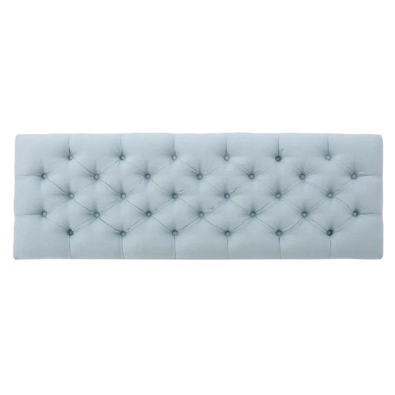 Storage Ottoman with Contemporary Design, Upholstered Seating, Versatile Storage Bench, 51" L x 17.5" W x 17" H, Blue
