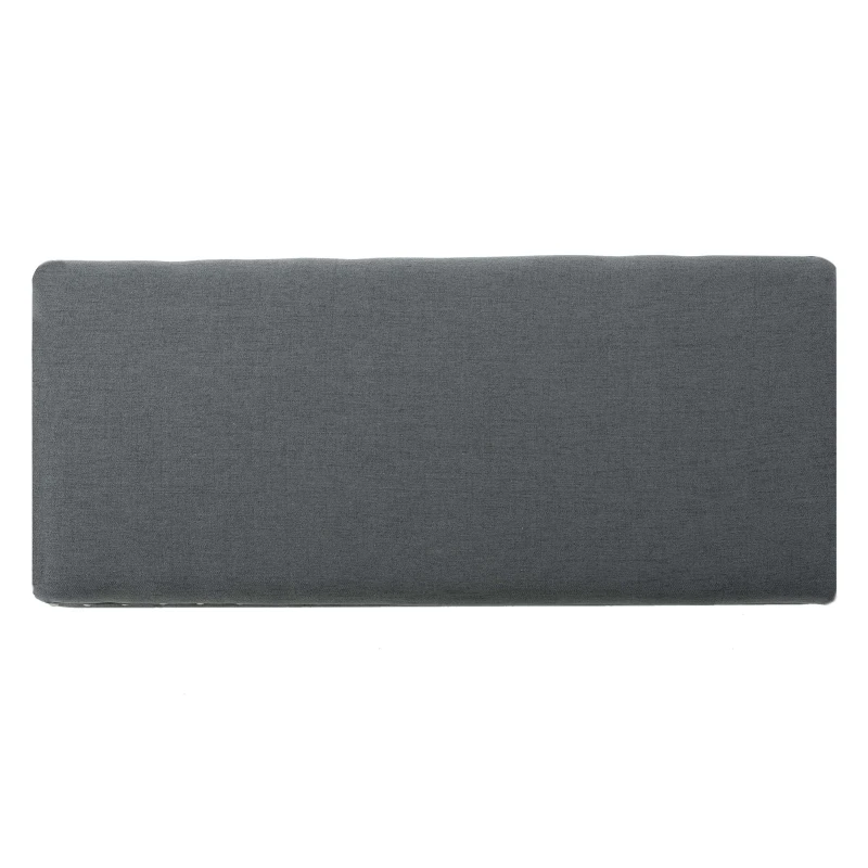 Fabric Storage Ottoman Bench with Solid Wood Construction, Versatile Seating and Storage, 42" L x 18.25" W x 18.25" H, Charcoal