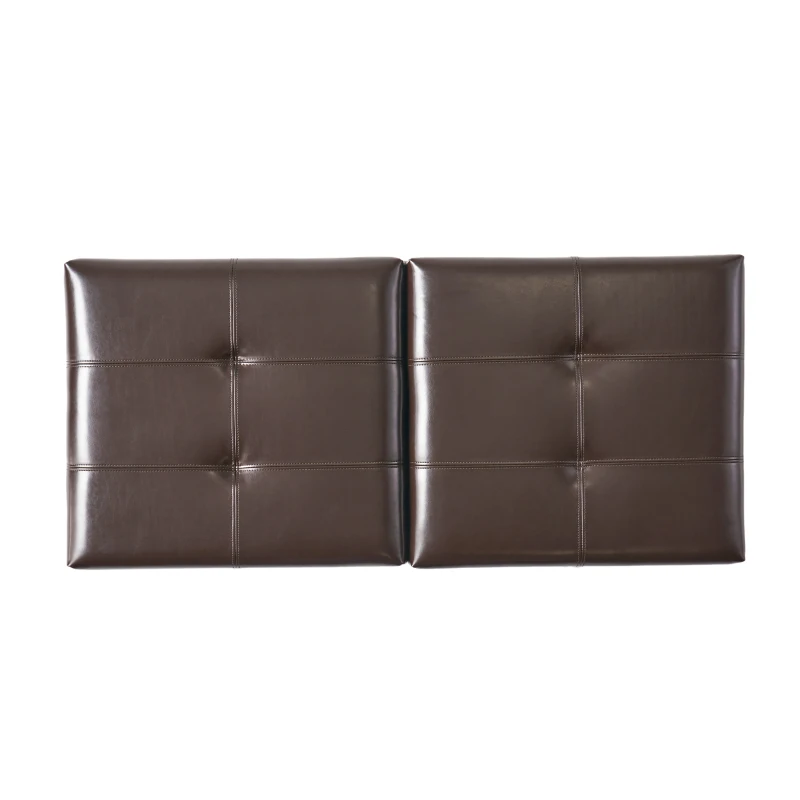 Storage Ottoman with Cushioned Top, Sturdy Frame, and Space-Saving Design, 46.5" L x 20.75" W x 17.25" H, Chocolate