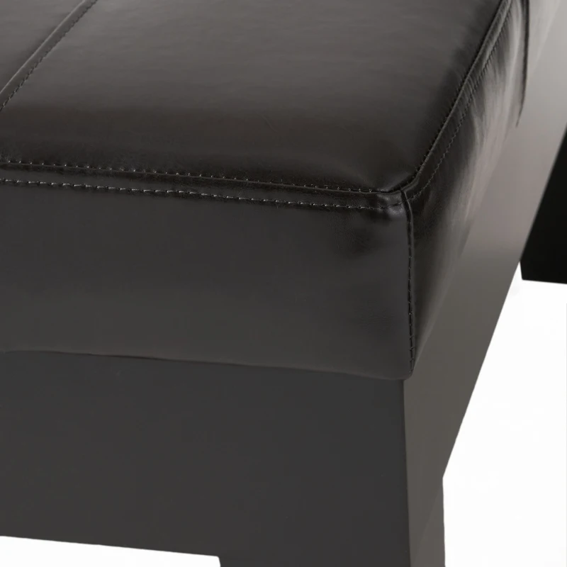 Ottoman with Drawer, Plush Comfort, Versatile Design, Durable Build, Compact and Portable, 40.5" x 29.5" x 17.75", Dark Coffee