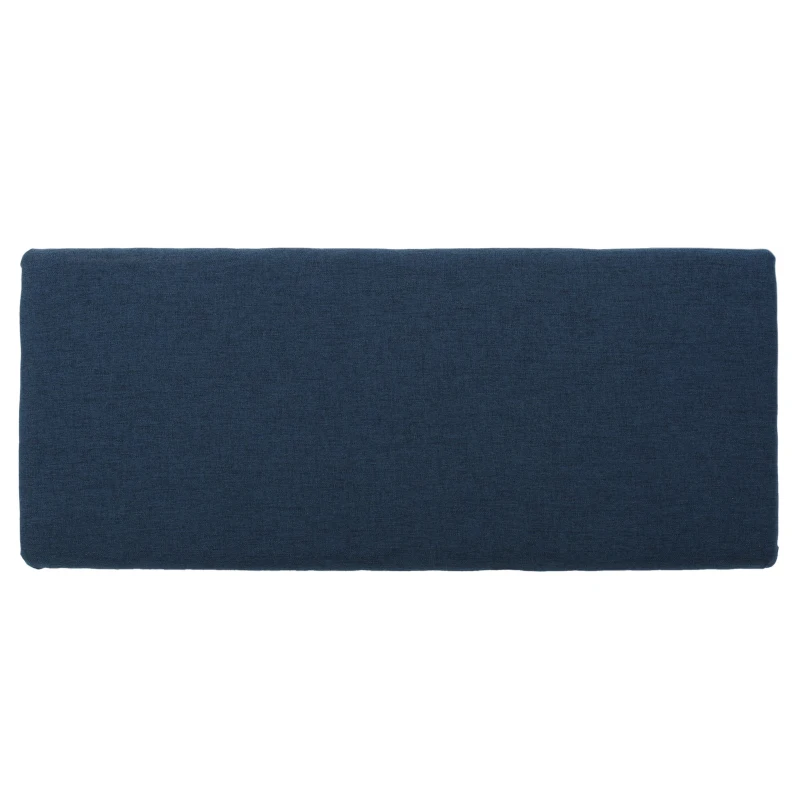 Fabric Storage Ottoman Bench with Solid Wood Construction, Versatile Seating and Storage, 42" L x 18.25" W x 18.25" H, Navy Blue