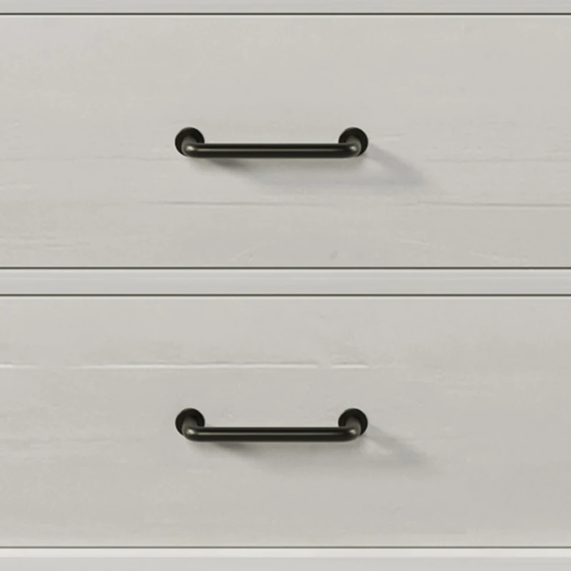 Vinsetto Rustic Farmhouse Solid Pine Wood Nightstand with Two Drawers, Whitewash Finish, Distressed Details, and Barn Door-Inspired Design, 24" x 16.9" x 25.8", White