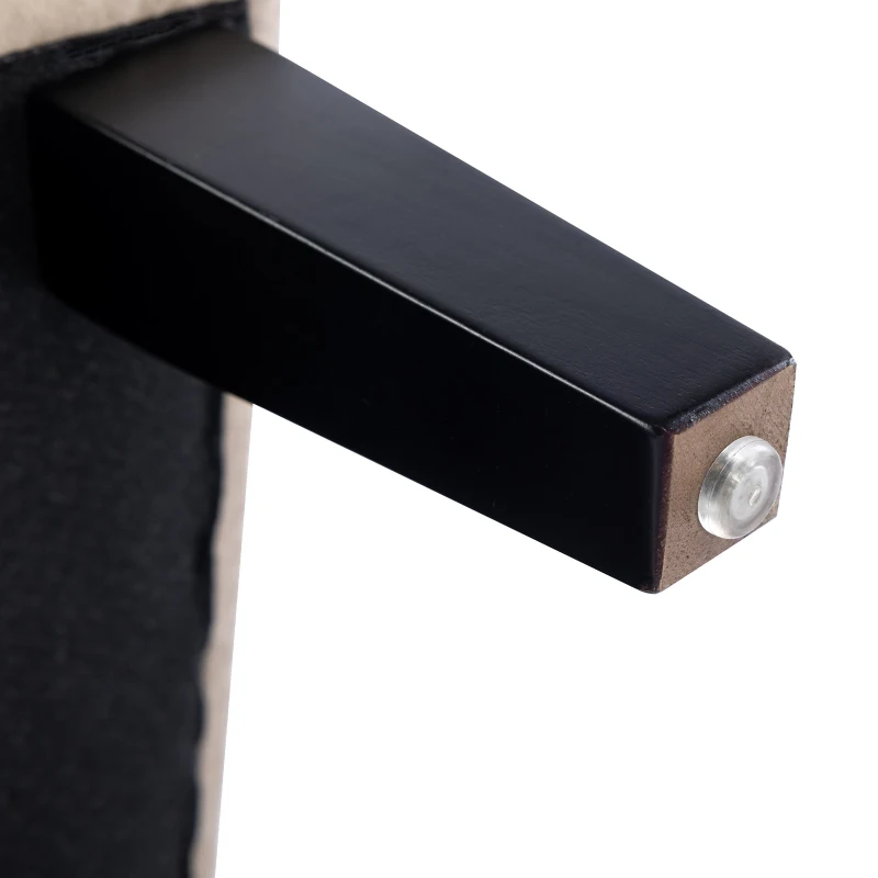 Velvet Upholstered Accent Chair with Cream Piping, Thick Padded Cushion, Solid Wood Legs, and Additional Back Pillow, Tan