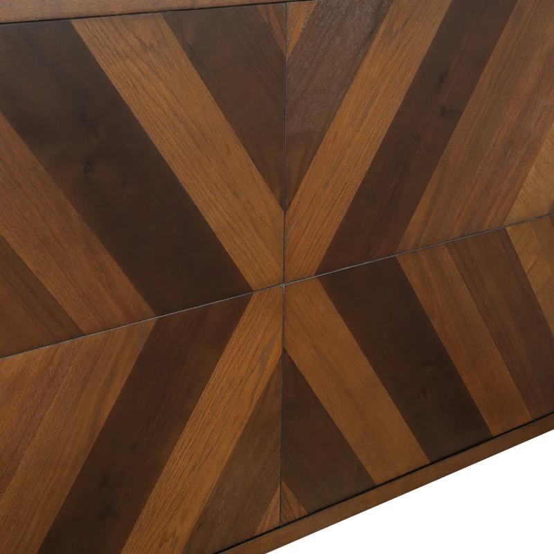 Vinsetto Mid-Century Modern Queen Size Platform Bed with Solid Pine Wood Frame, Wood Slat Support, No Box Spring Needed, 500 lbs Weight Capacity, Easy Assembly, Walnut