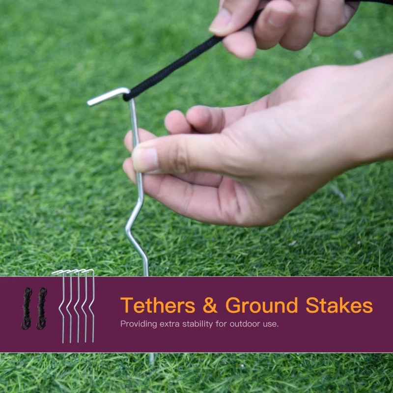 HOMCOM 6FT Tall Halloween Inflatable Jack-O-Lantern and Ghosts, Outdoor Blow Up Yard Decoration with Pumpkin Lantern and LED Lights for Garden, Lawn, Party, Holiday