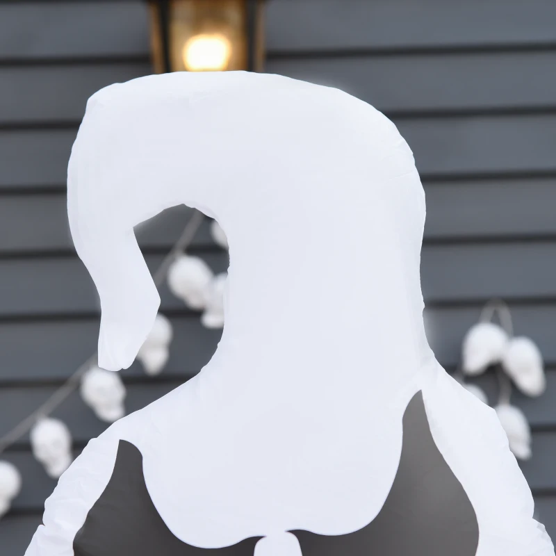 HOMCOM 6FT Tall Halloween Inflatable Jack-O-Lantern and Ghosts, Outdoor Blow Up Yard Decoration with Pumpkin Lantern and LED Lights for Garden, Lawn, Party, Holiday