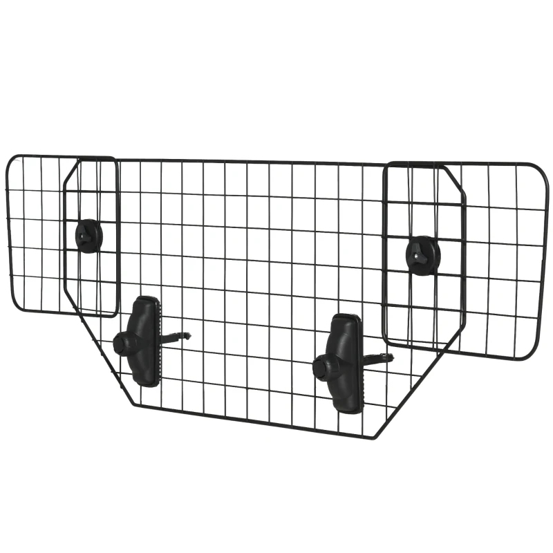 PawHut 35.5" - 47" Vehicle Pet Barrier, Adjustable Dog Fence for Car SUV Truck, Universal Fit Expandable Safe Guard Gate, Black